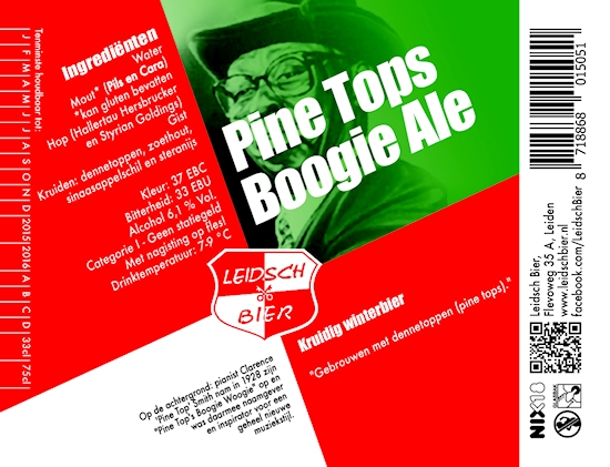 Leidsch Pine Tops Boogie Ale, etiket 2014