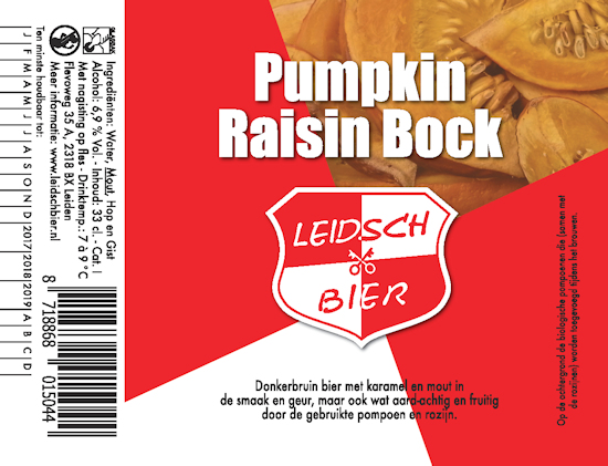 Pumpkin Raisin Bock, etiket 2016